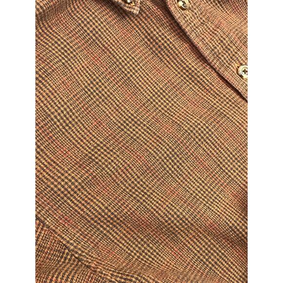 Roundtree & Yorke Glen Check Plaid Flannel Button Up Shirt Men’s Size Large - Picture 5 of 5